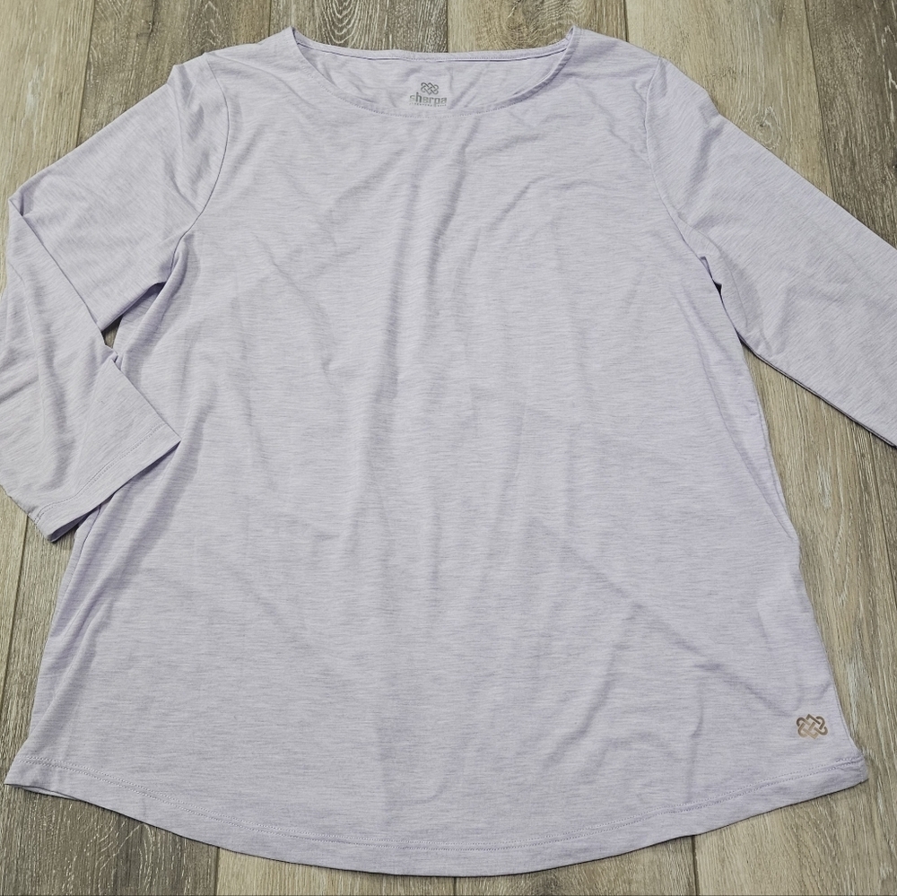 Sherpa Adventure Gear Asha 3/4 Sleeve Relaxed Fit Top Lilac Purple Womens Medium